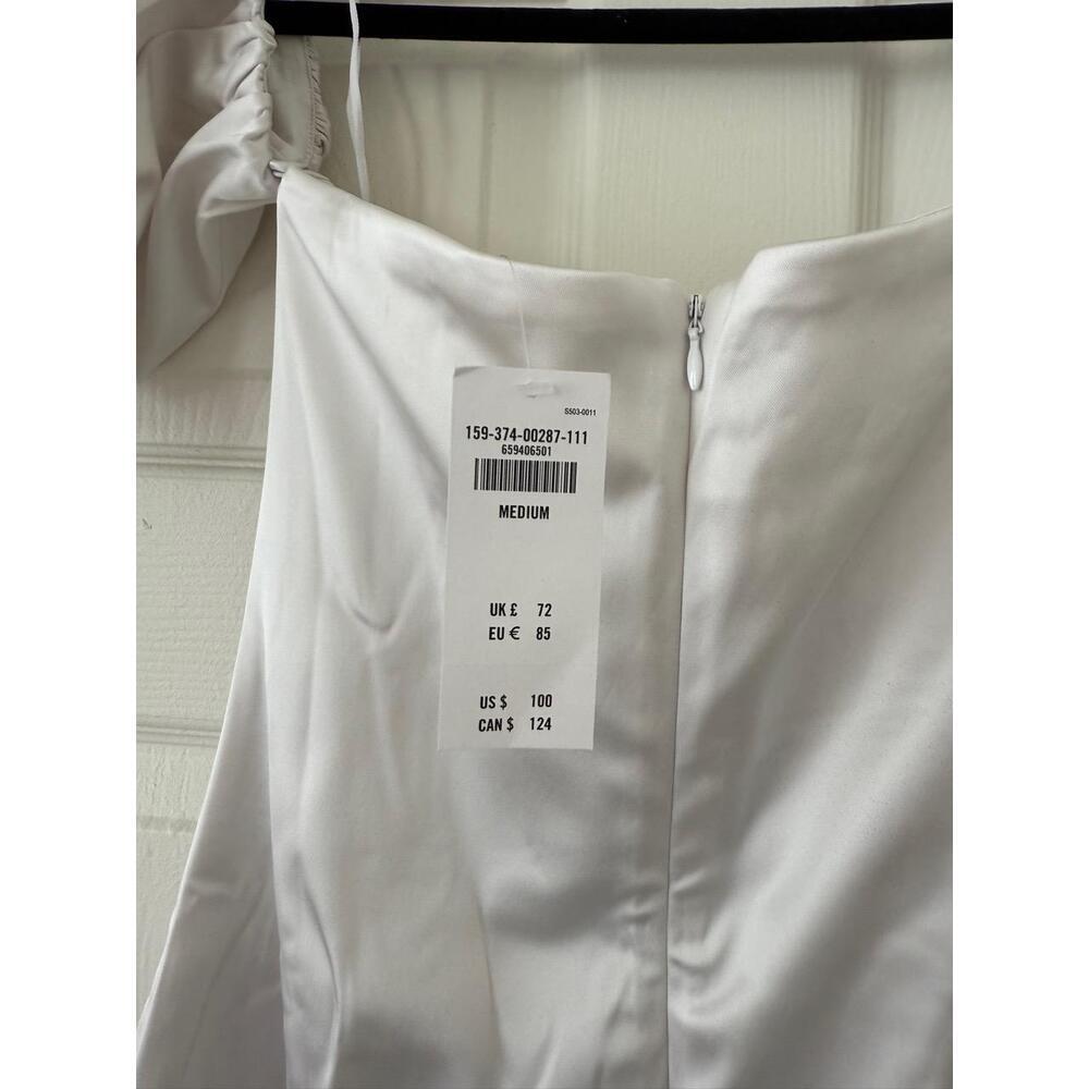 NWT Abercrombie Satin Puff Sleeve Dress size M - Picture 3 of 3